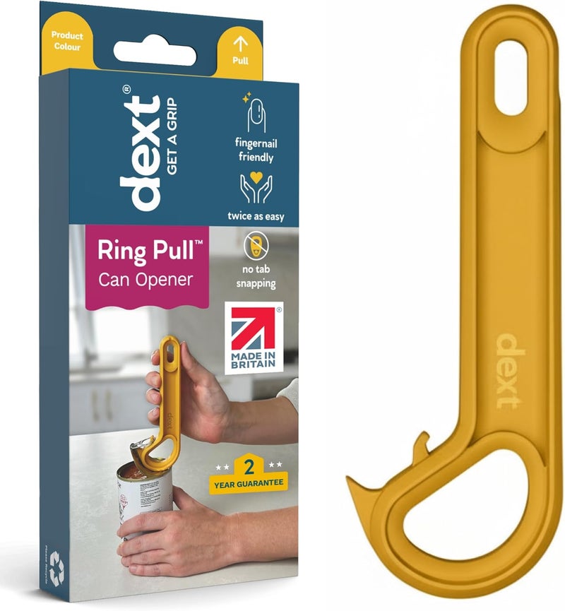 DEX - Ring Pull Can Opener, Pop Can Opener for Seniors, Arthritis, and Parkinson’s, Easy Open, Ergonomic Handle with Comfortable Grip. Perfect for Soda, Pet Food, and More (Apricot) - Image 1
